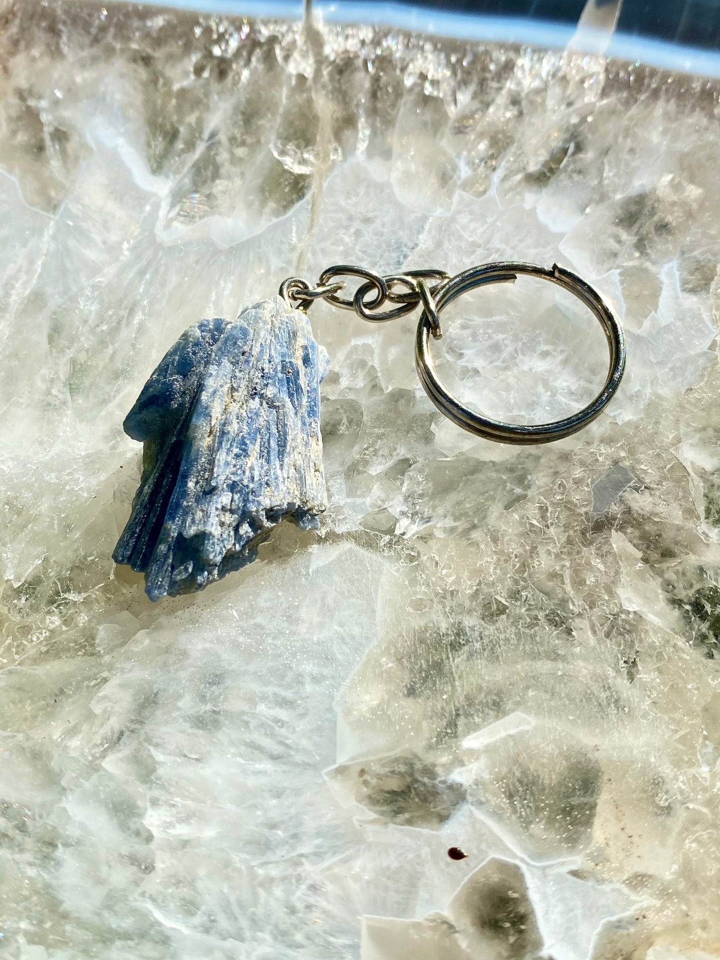 Blue Kyanite Keychain